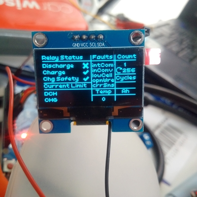 BMS diagnostic page